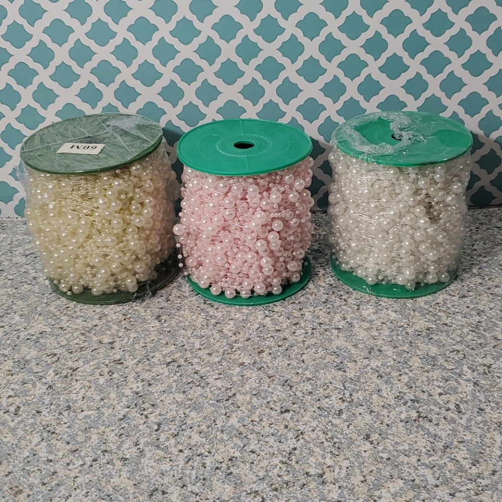 Rolled Strings of pearls for crafting